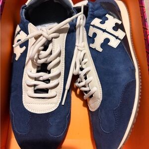 Tory Burch Blue and Cream Women's Sneakers